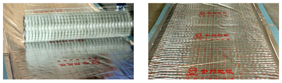 發(fā)熱電纜濕式安裝鋼絲網(wǎng)